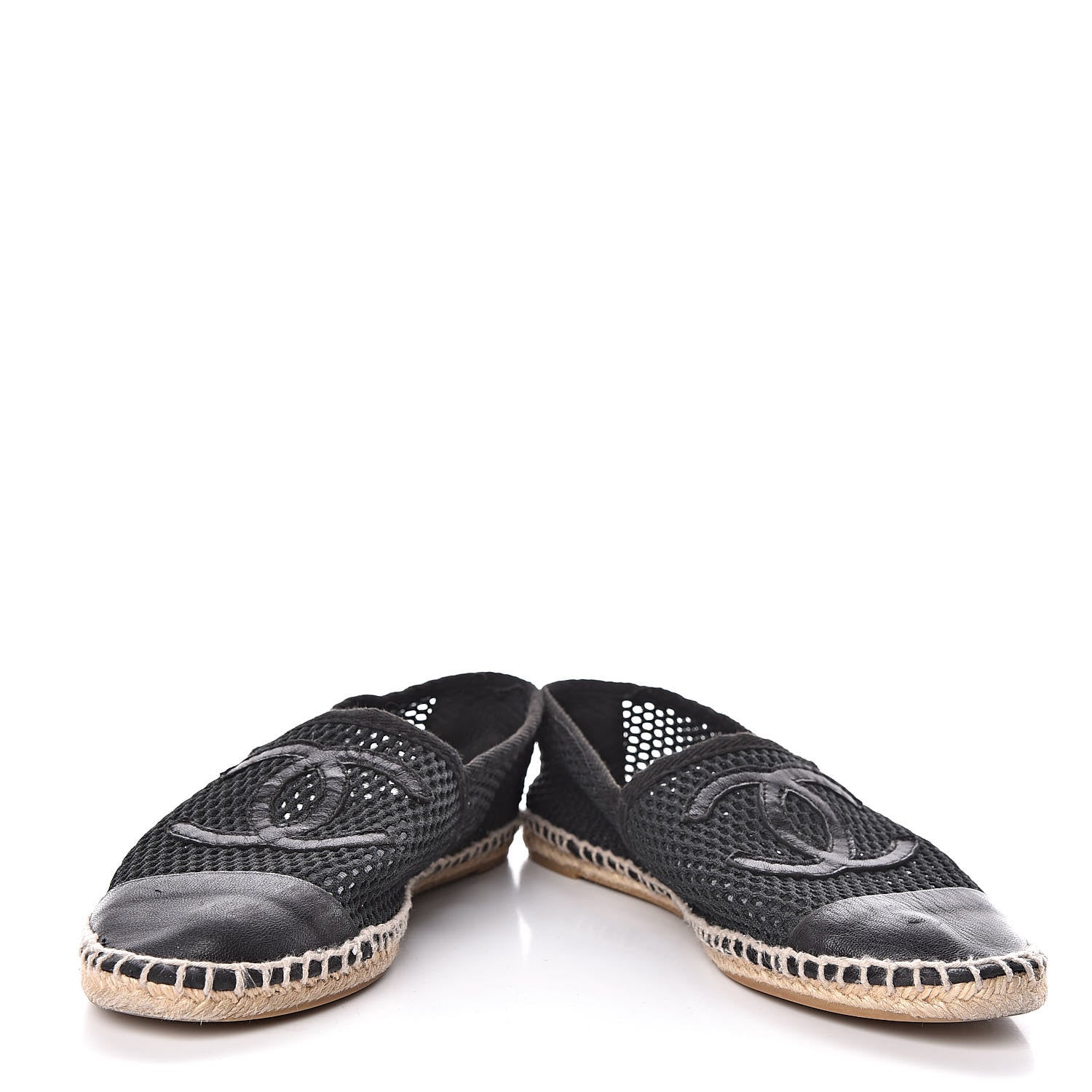 Chanel Mesh Lambskin Espadrilles 40 Black 5 of 14
