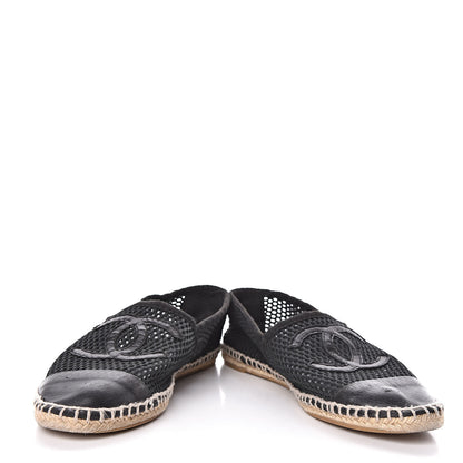 Chanel Mesh Lambskin Espadrilles 40 Black 5 of 14