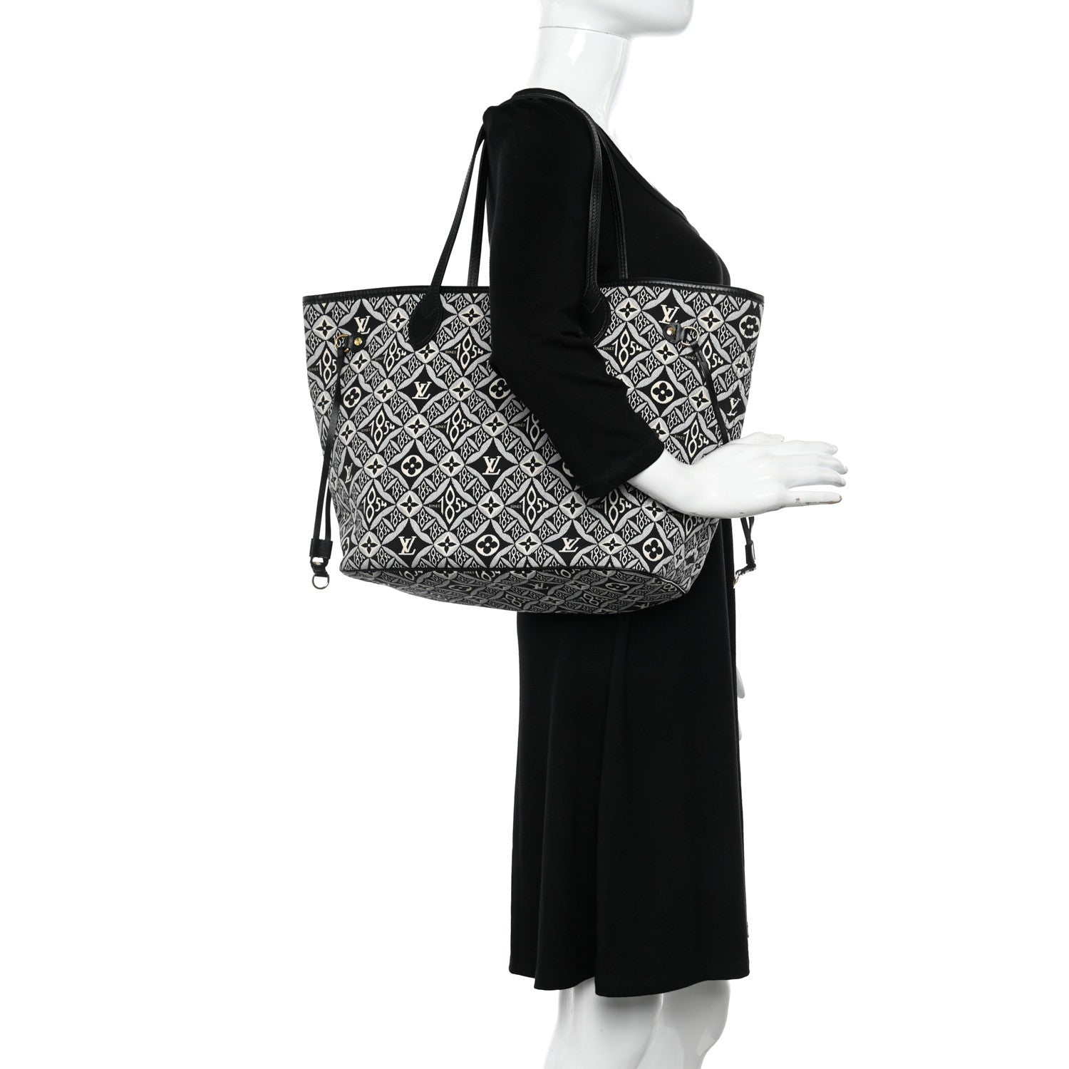 Louis Vuitton Jacquard Since 1854 Neverfull MM Grey 2 of 13