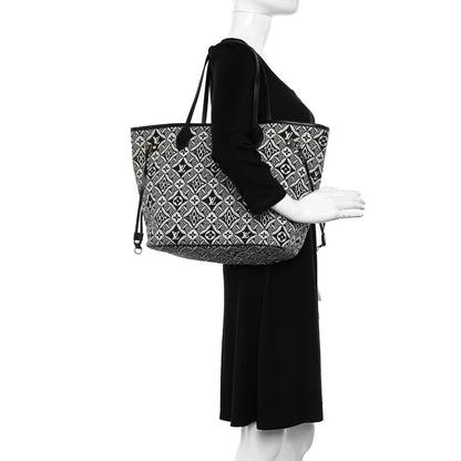 Louis Vuitton Jacquard Since 1854 Neverfull MM Grey 2 of 13