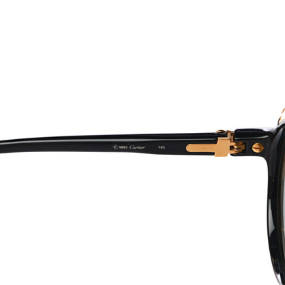 Cartier Vintage Diabolo Sunglasses 130 Black Gold 6 of 10