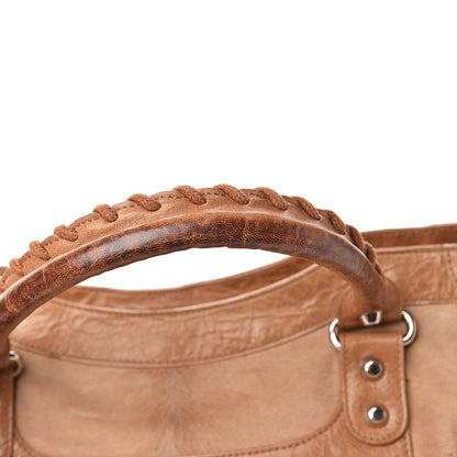 Balenciaga Chevre Pony Hair Classic Silver Hardware City Camel 12 of 13