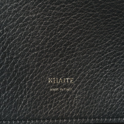 Khaite Pebbled Sport Calfskin Medium Lotus Tote Black 7 of 10