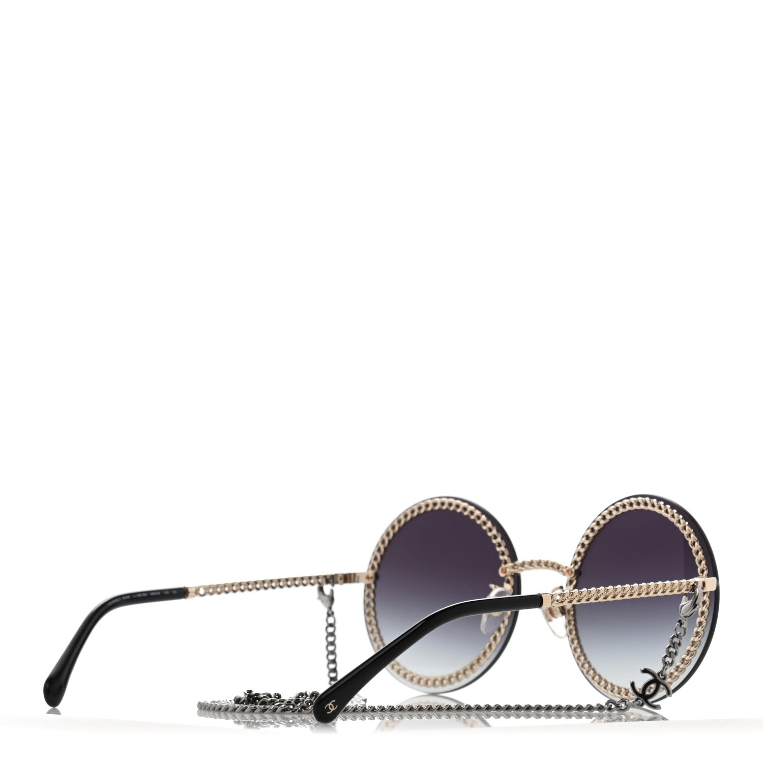 Chanel Round Chain Sunglasses 4245 Gold 4 of 8