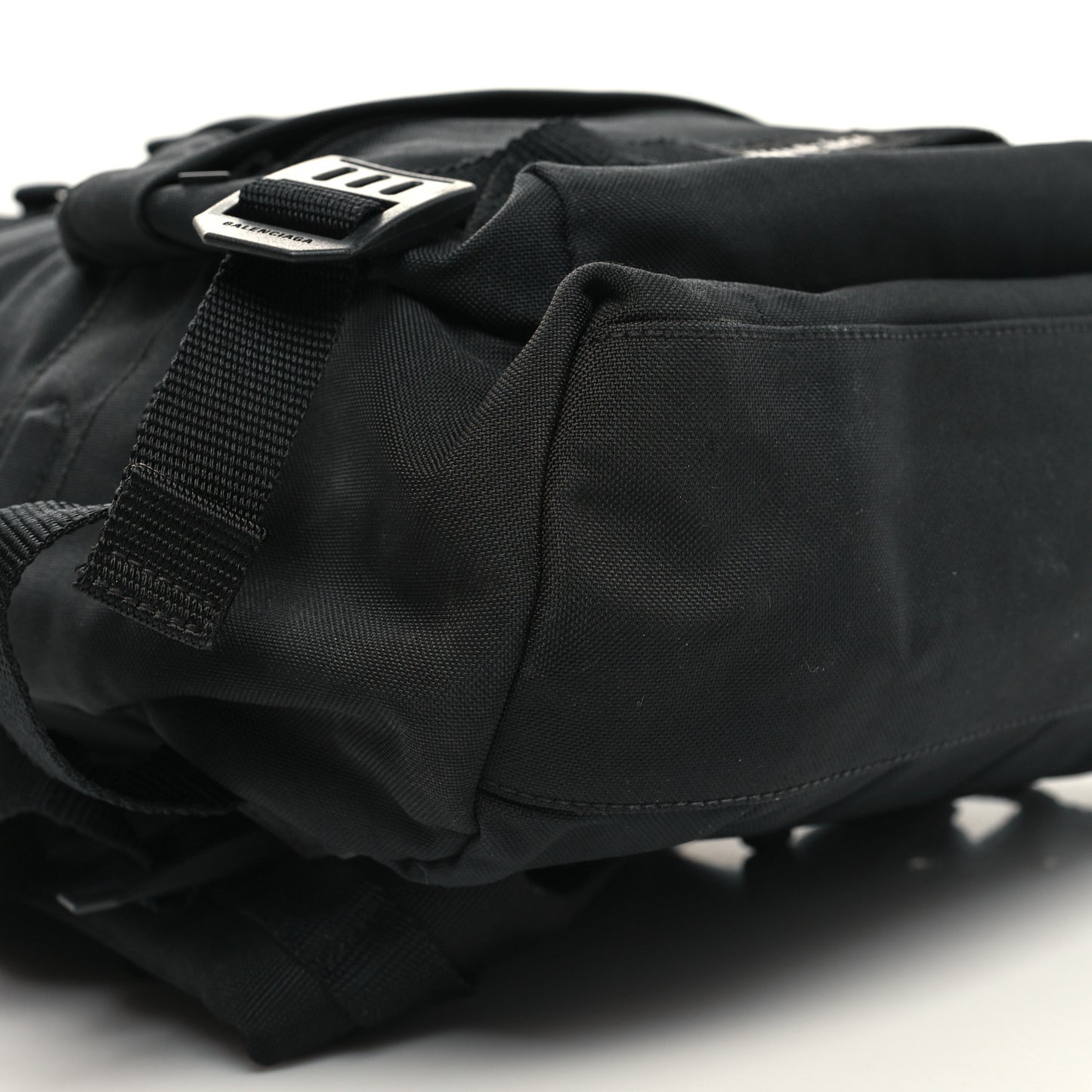 Nylon Logo Embroidered Medium Army Multicarry Backpack Black