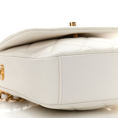 Chanel Lambskin Quilted Mini Side Note Flap White 9 of 11