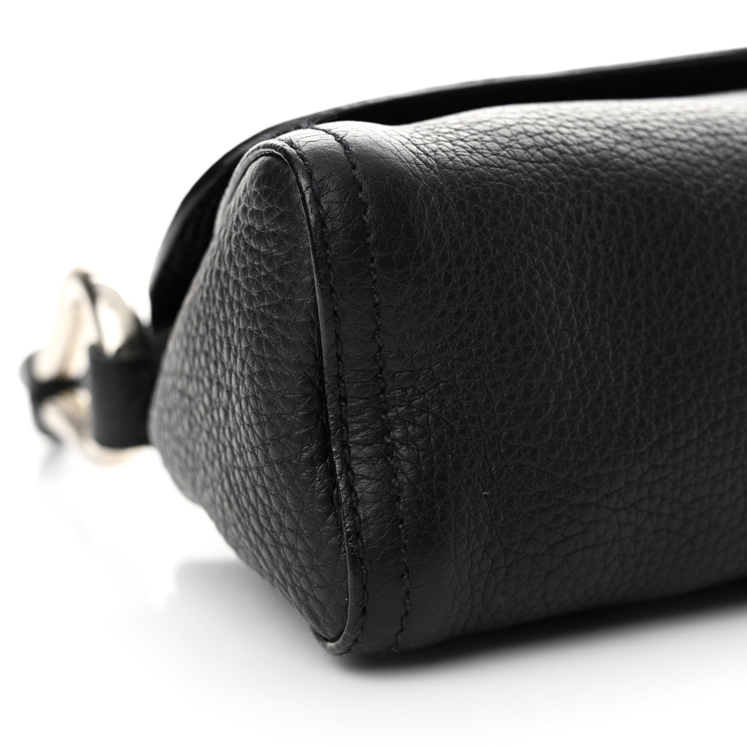 Prada Vitello Daino Swing Flap Shoulder Bag Black 8 of 13
