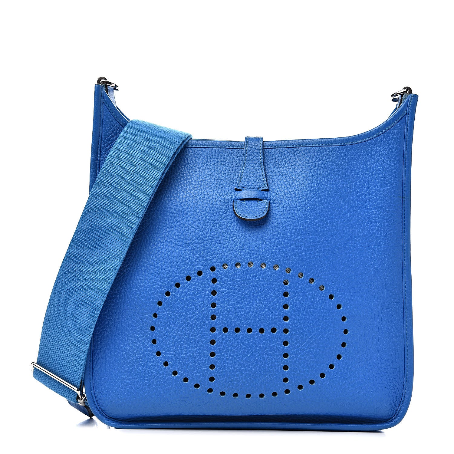 Hermes Taurillon Clemence Evelyne III PM Bleu Hydra 1 of 16