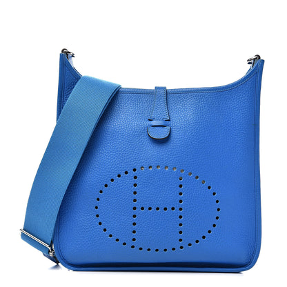 Hermes Taurillon Clemence Evelyne III PM Bleu Hydra 1 of 16
