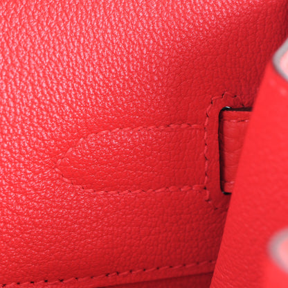 Hermes Taurillon Clemence Birkin 35 Rouge Pivoine 11 of 24