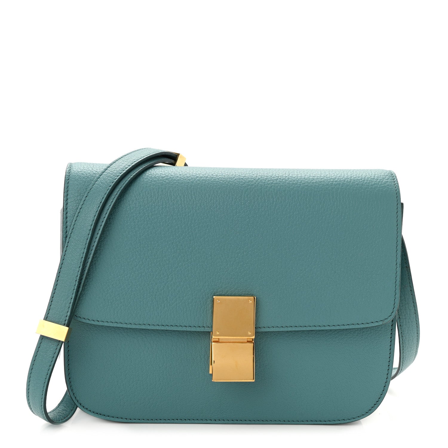 Celine Goatskin Medium Classic Box Flap Bag Antarctic 1 of 8
