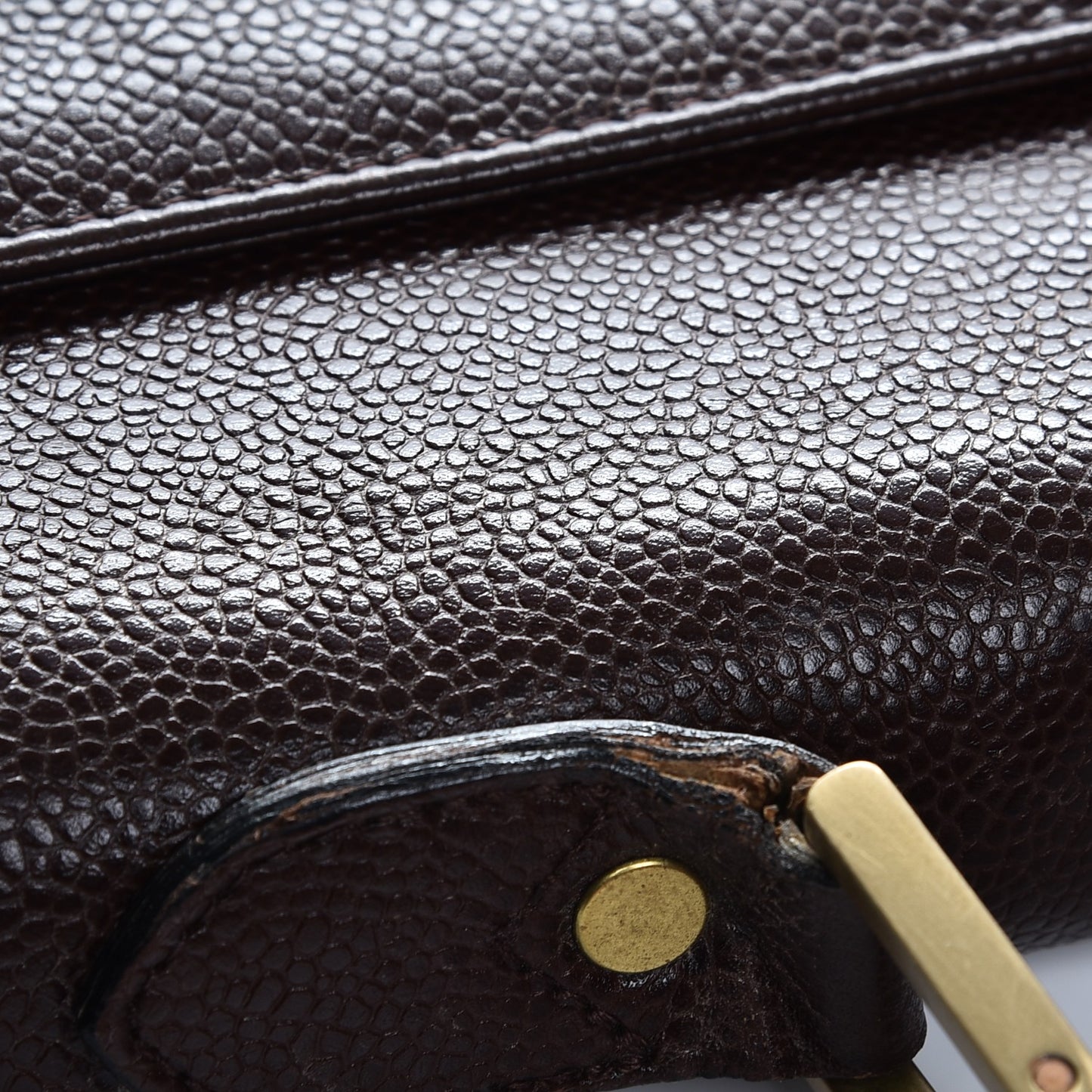 Caviar Briefcase Bag Brown