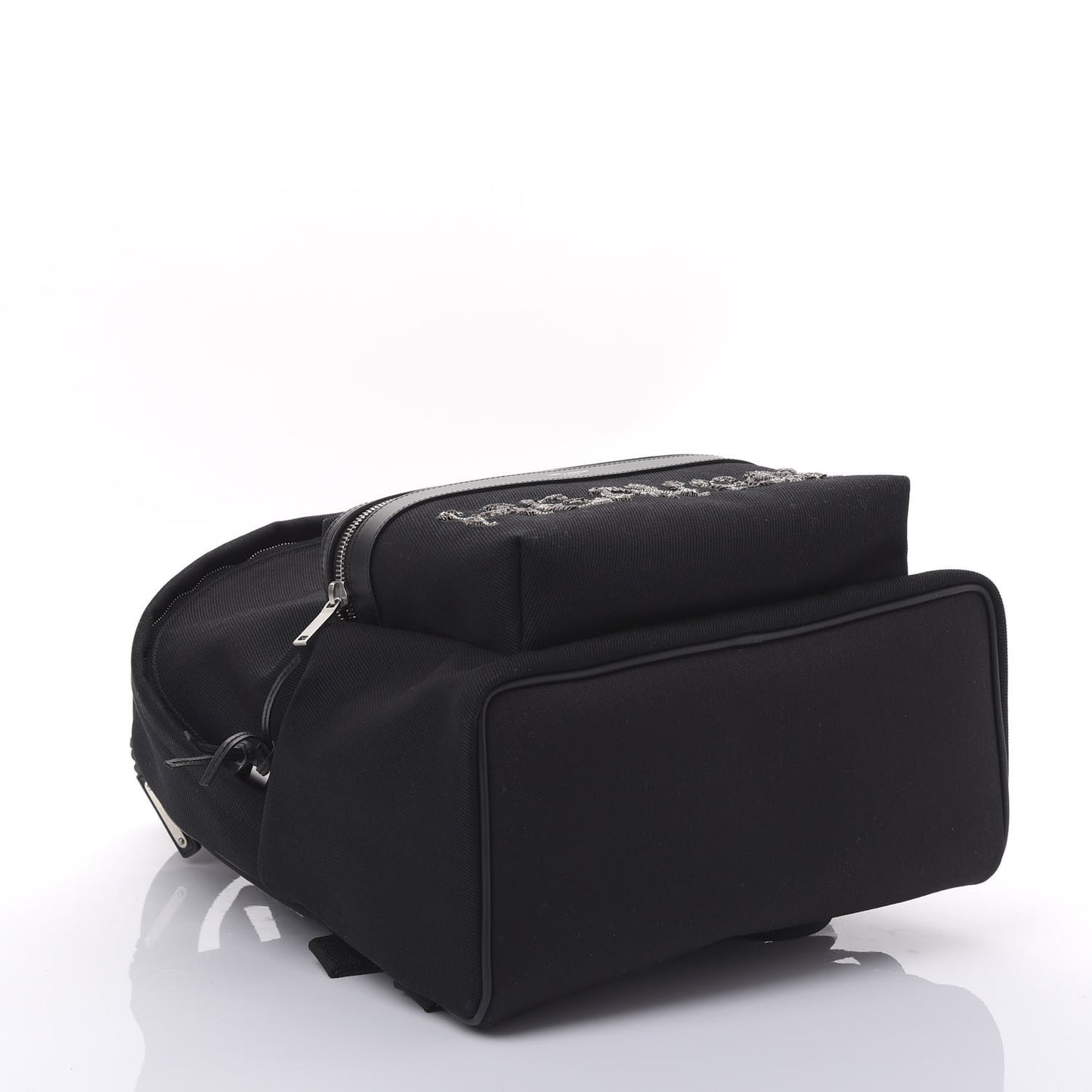 Canvas Signature Heaven Embroidered City Backpack Black