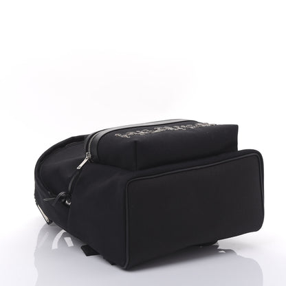 Saint Laurent Canvas Signature Heaven Embroidered City Backpack Black 3 of 10