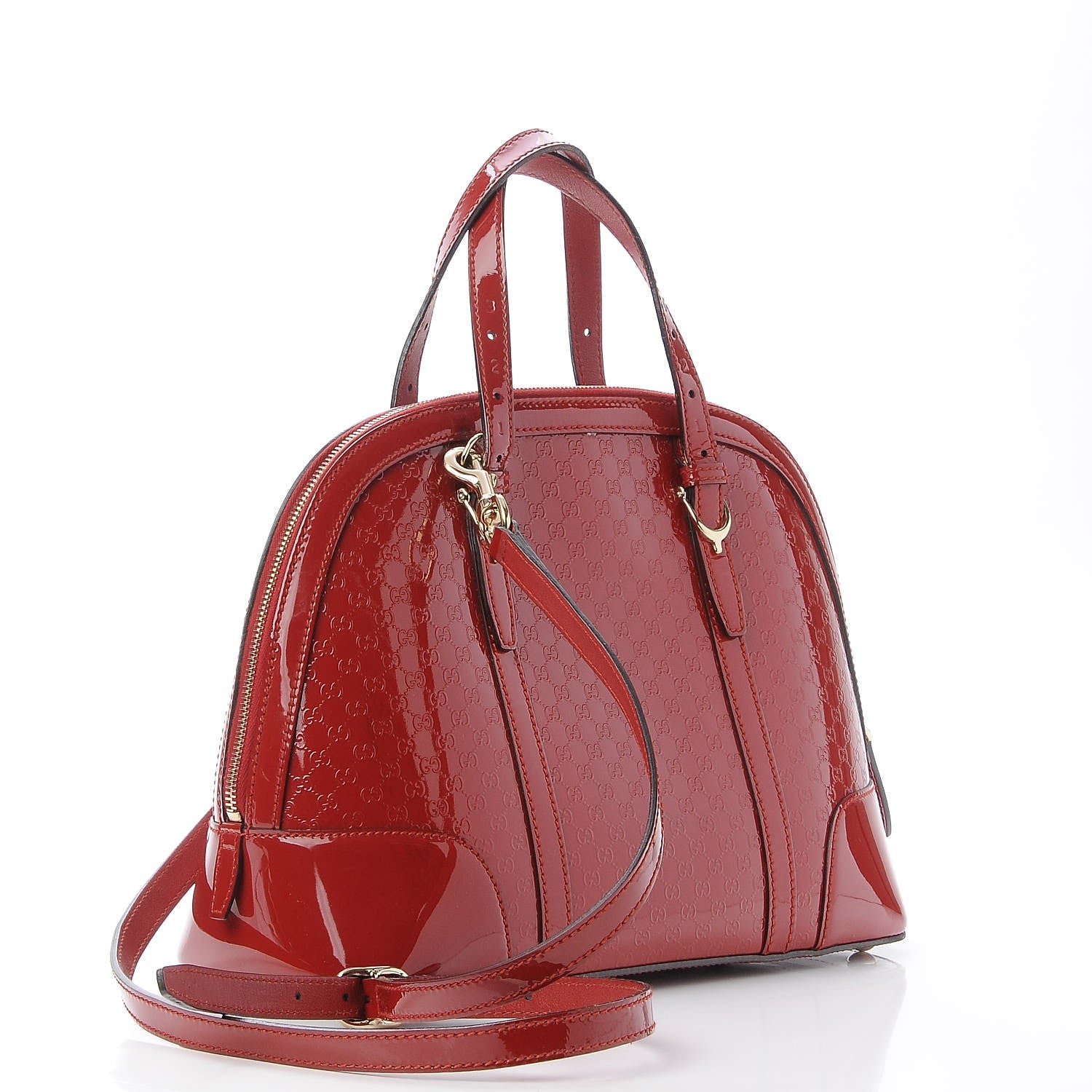 Gucci Patent Microguccissima Small Nice Top Handle Dome Bag Rose Bed 5 of 11