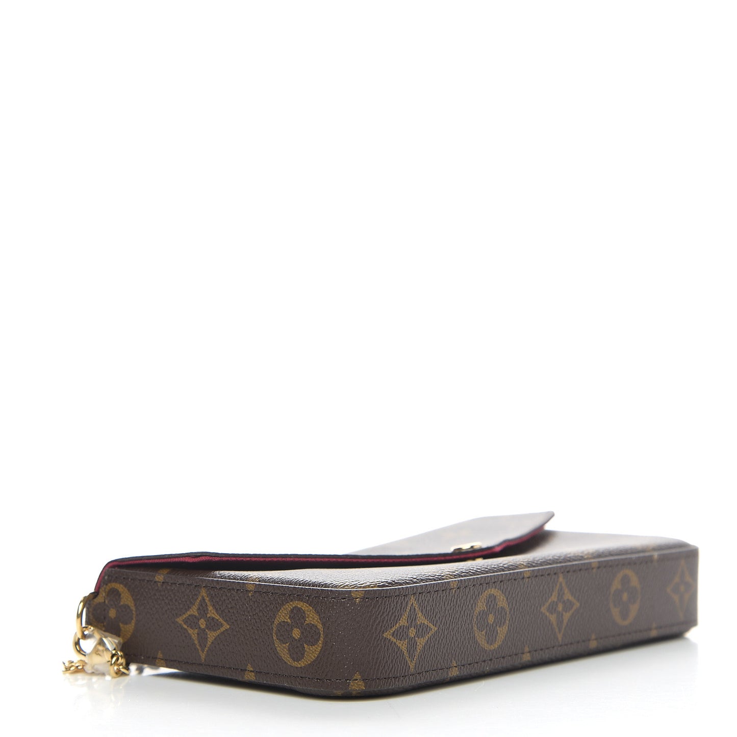 Monogram Pochette Felicie Chain Wallet Fuchsia