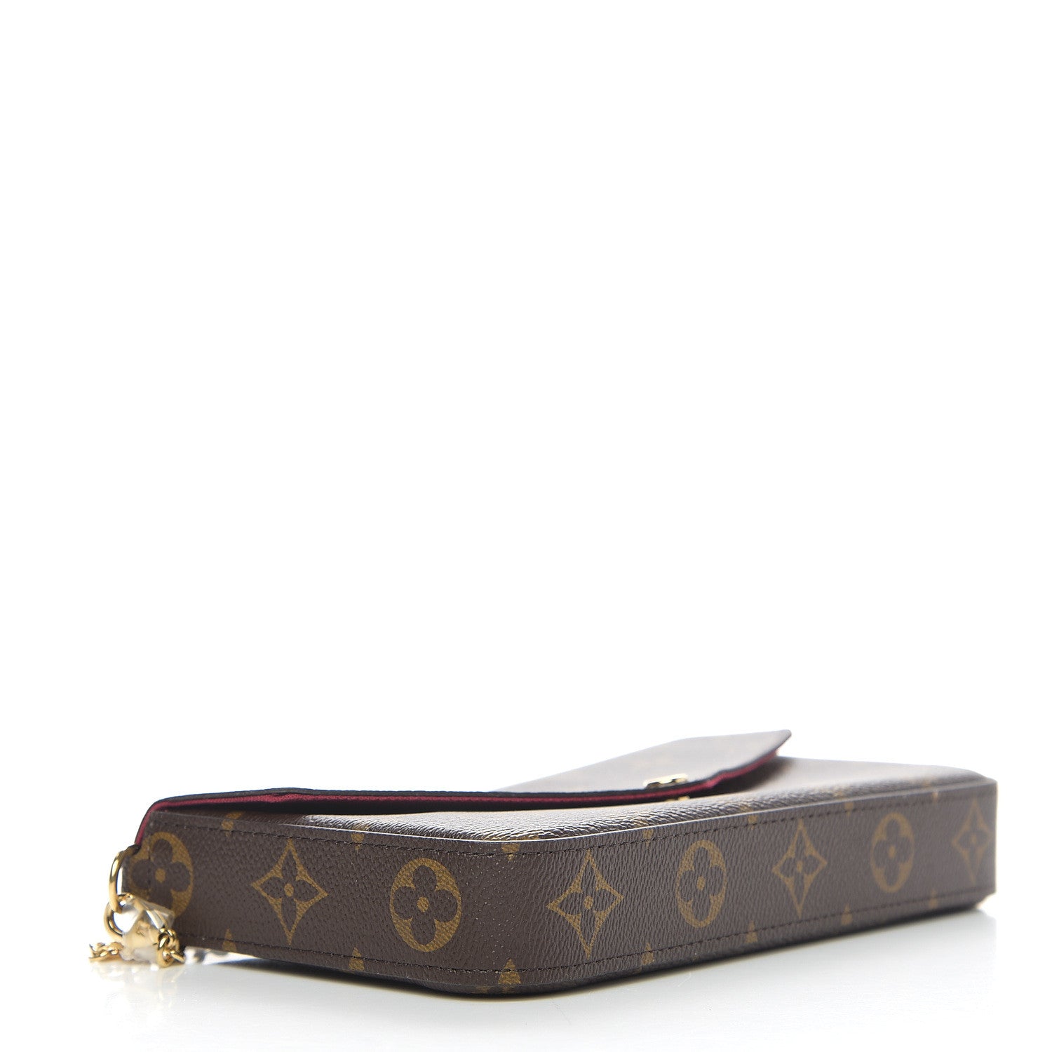 Louis Vuitton Monogram Pochette Felicie Chain Wallet Fuchsia 3 of 9