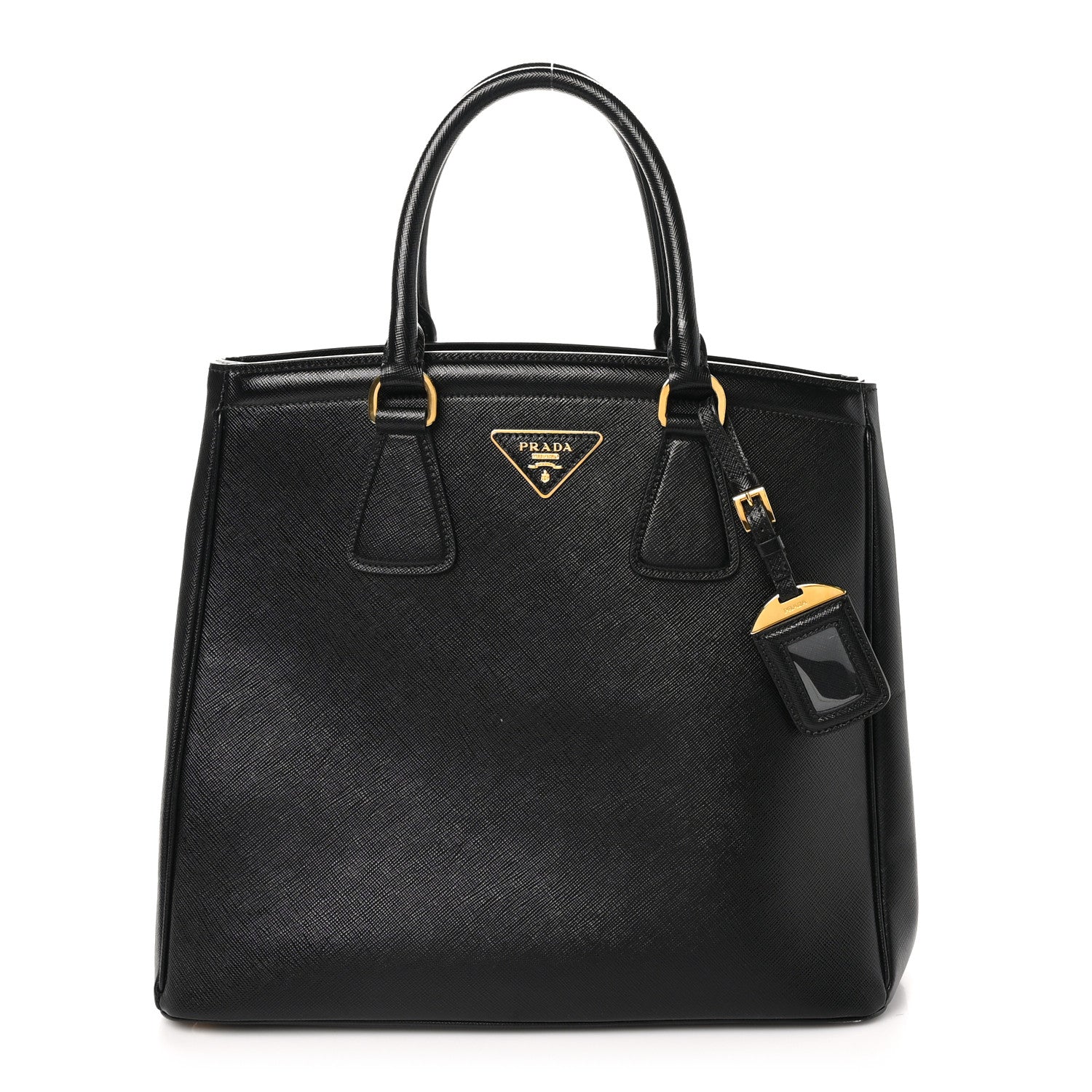Prada Saffiano Lux Parabole Tote Black 1 of 9