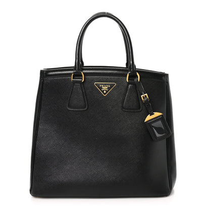 Prada Saffiano Lux Parabole Tote Black 1 of 9