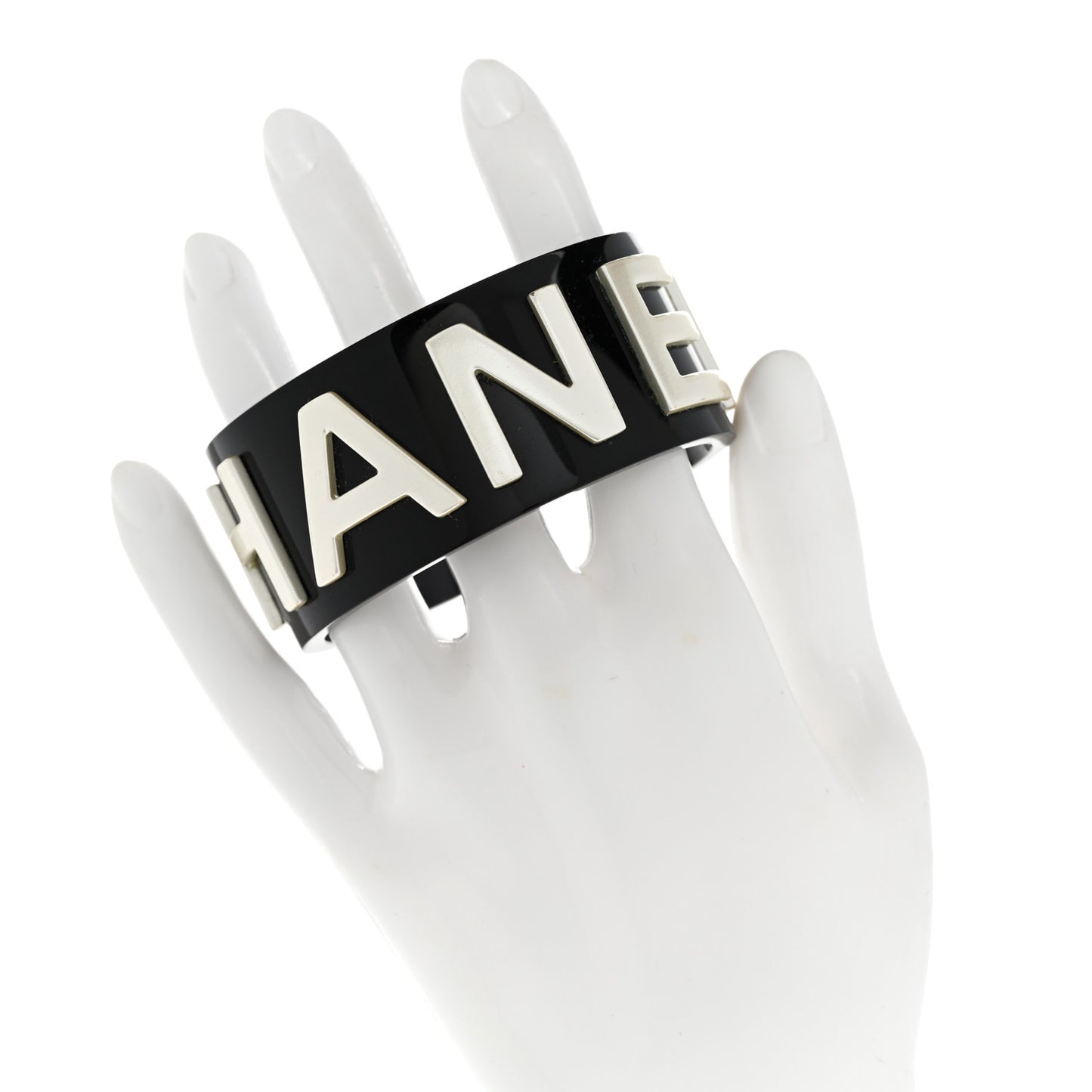 Resin Metal Cuff Black