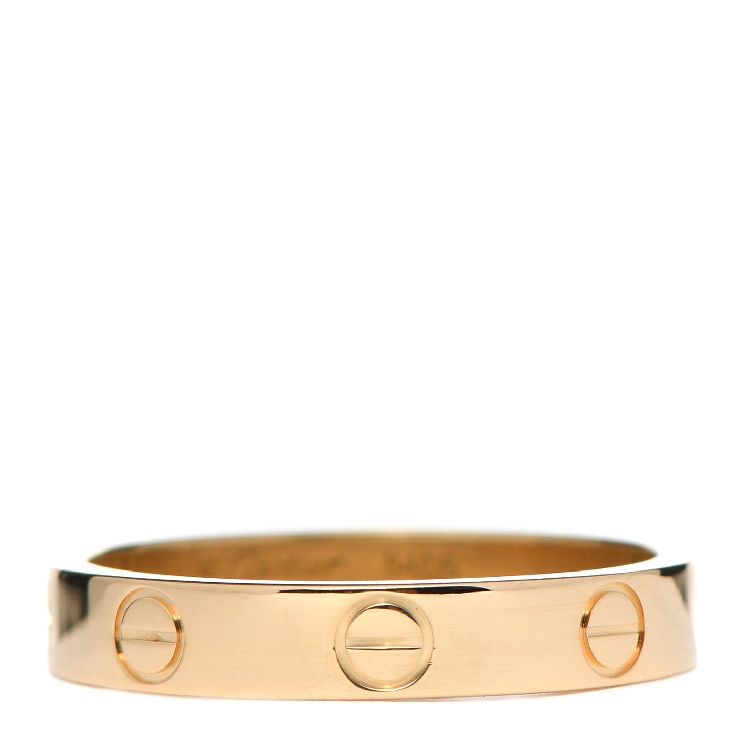 18K Yellow Gold 3.5mm LOVE Wedding Band Ring 54 6.75