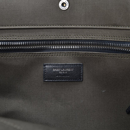 Saint Laurent Linen Calfskin Rive Gauche Tote Khaki 7 of 10