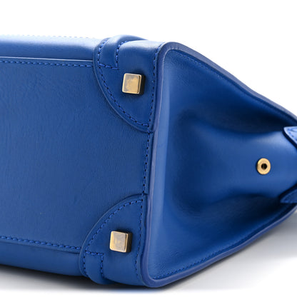 Celine Smooth Calfskin Micro Luggage Royal Blue 10 of 15