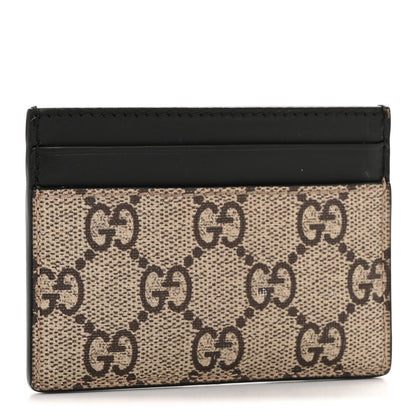 Gucci GG Supreme Monogram Bee Print Card Holder Black 3 of 8