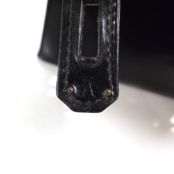 Box Leather Kelly 35 Black