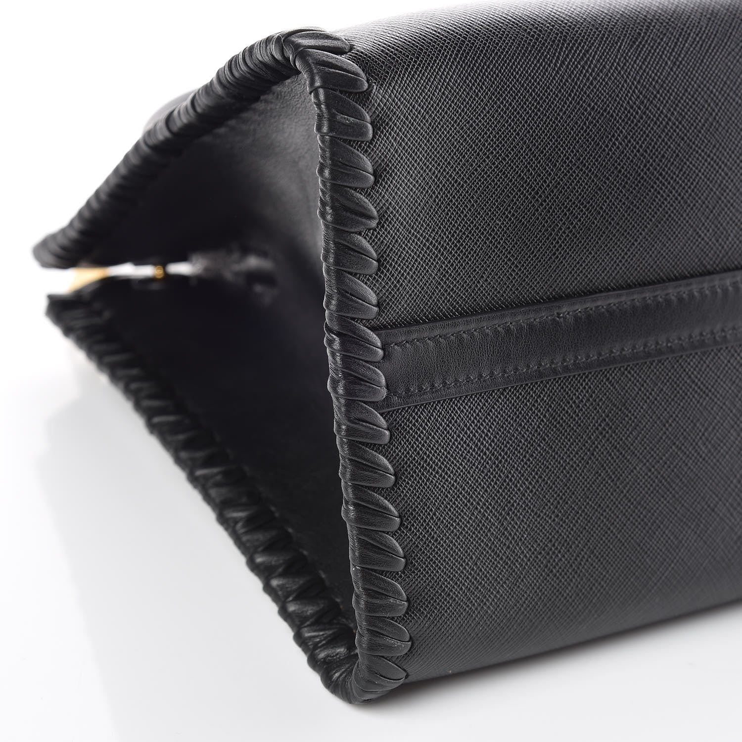Prada Saffiano Whipstitch Medium Paradigme Bag Black 5 of 8