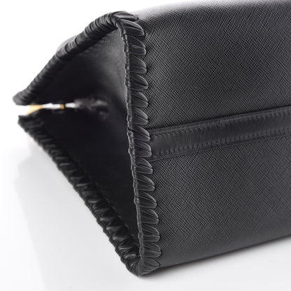 Prada Saffiano Whipstitch Medium Paradigme Bag Black 5 of 8