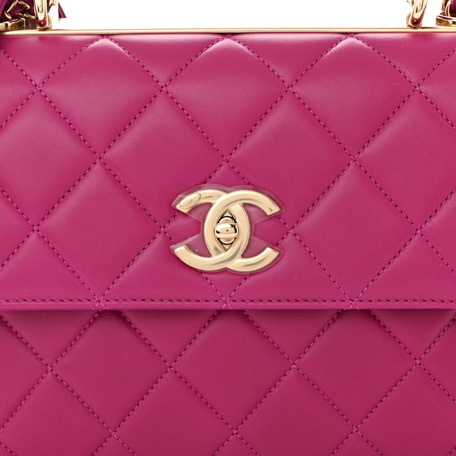 Chanel Lambskin Quilted Small Trendy CC Dual Handle Flap Bag Dark Pink 8 of 10