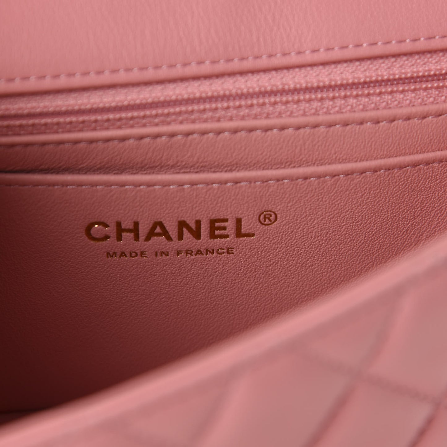 Lambskin Quilted Mini Rectangular Flap Pink