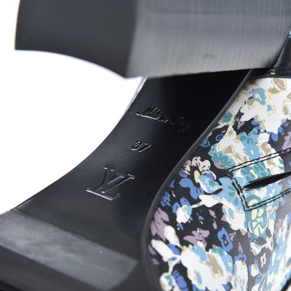 Louis Vuitton Calfskin Floral Star Trail Ankle Boots 37 Black 6 of 6