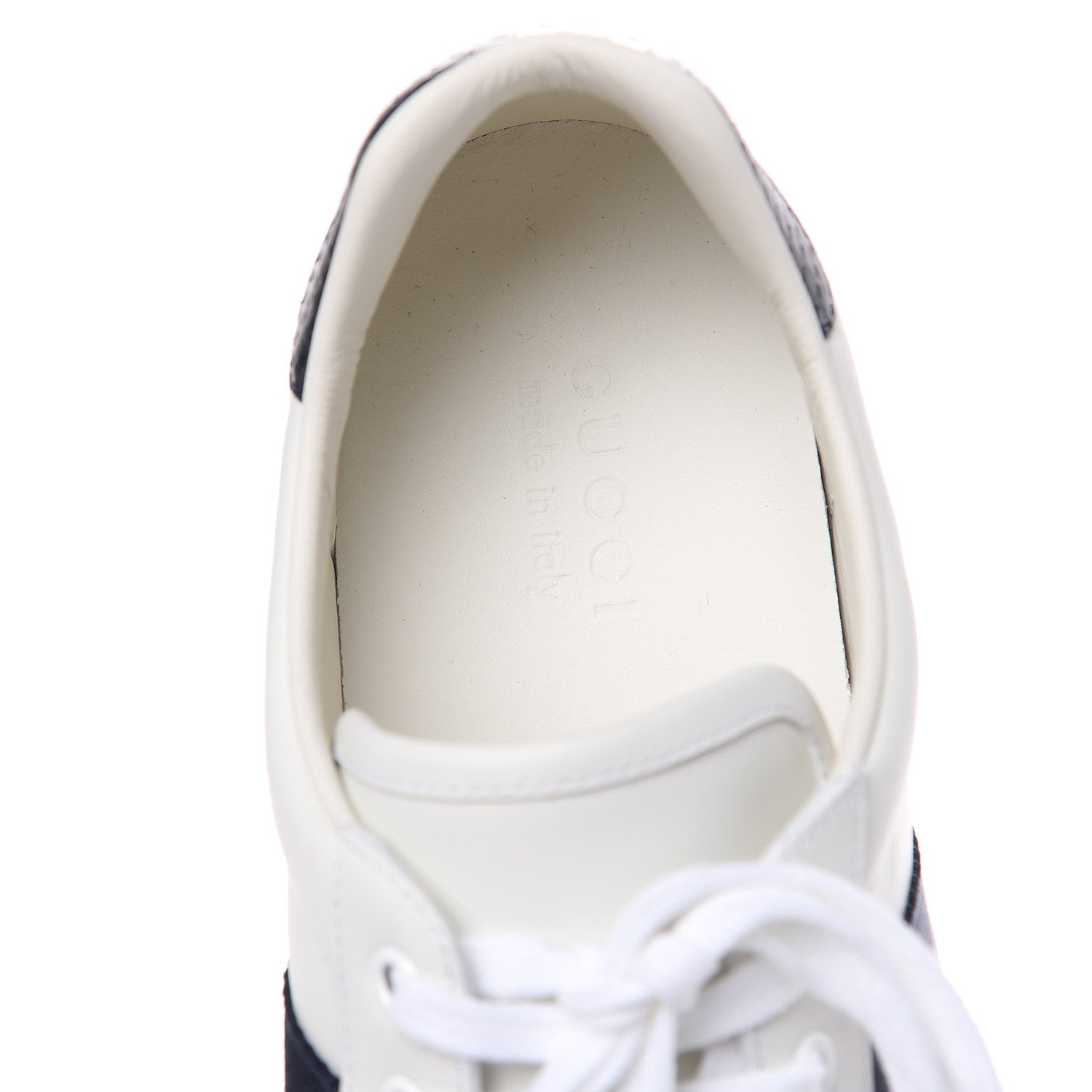 Gucci Miro Soft Calfskin Ayers Web Mens Ace Sneakers 8 White Blue 6 of 9