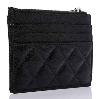 Chanel Caviar Quilted CC Zip Card Holder Black 5 of 22