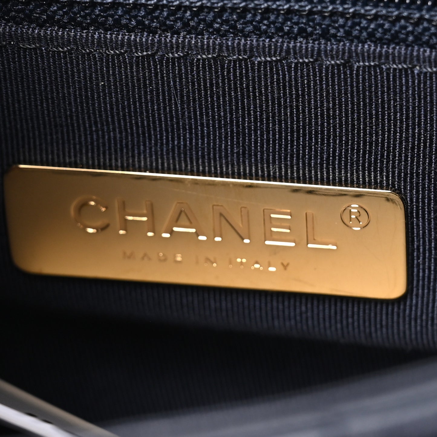 Goatskin Quilted Medium Chanel 19 Flap Navy Blue