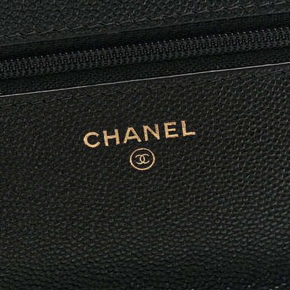 Chanel Caviar Quilted Golden Class Wallet On Chain WOC Black 6 of 10