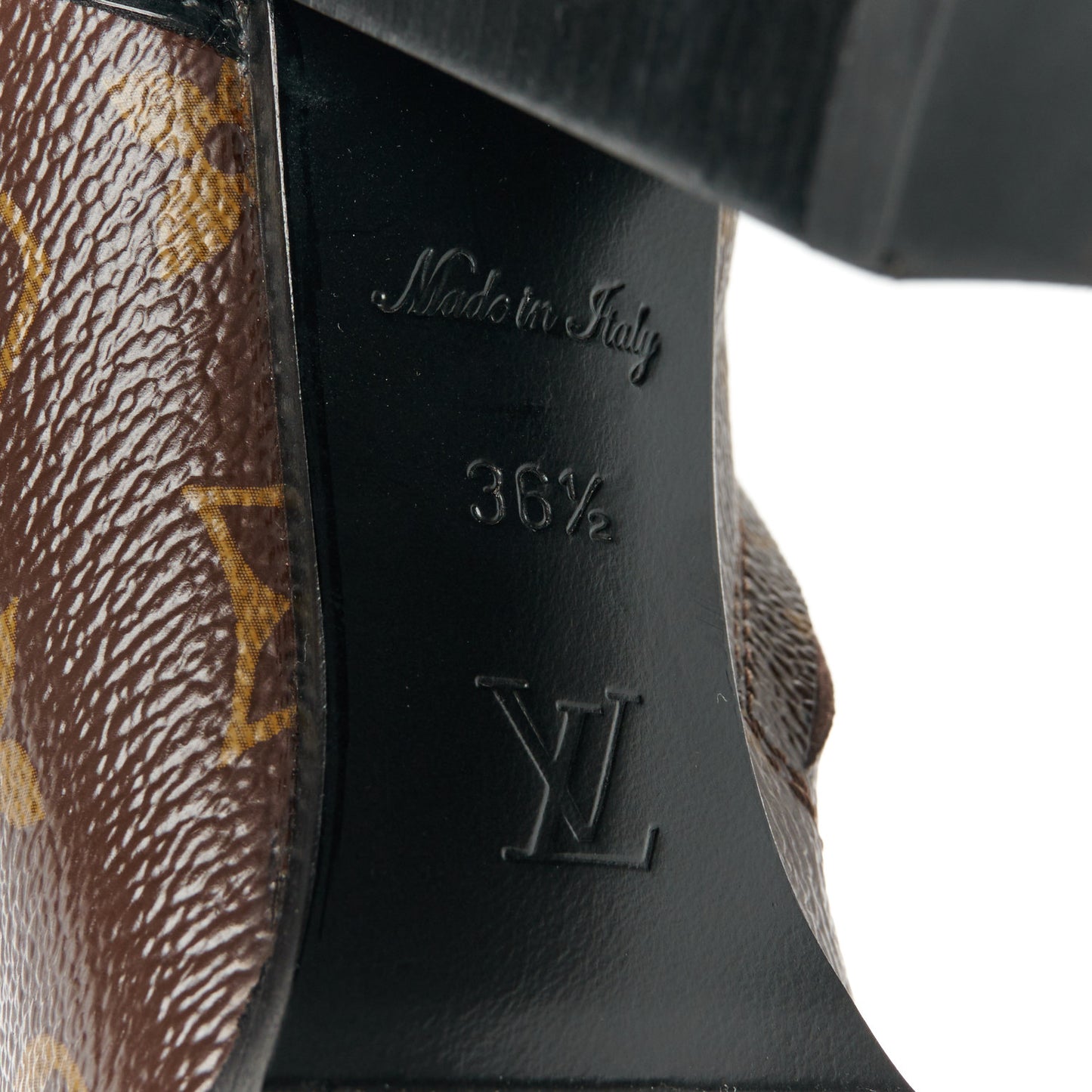 Patent Calfskin Monogram Star Trail Ankle Boots 36.5 Black