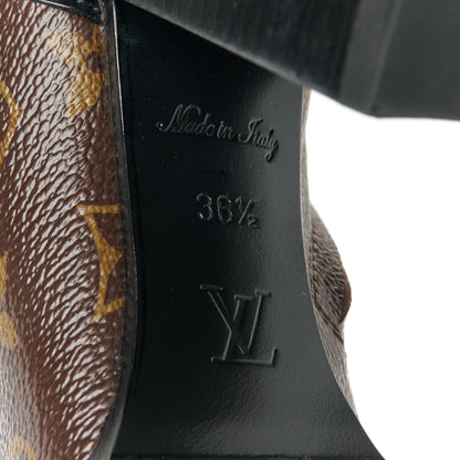 Louis Vuitton Patent Calfskin Monogram Star Trail Ankle Boots 36.5 Black 6 of 10