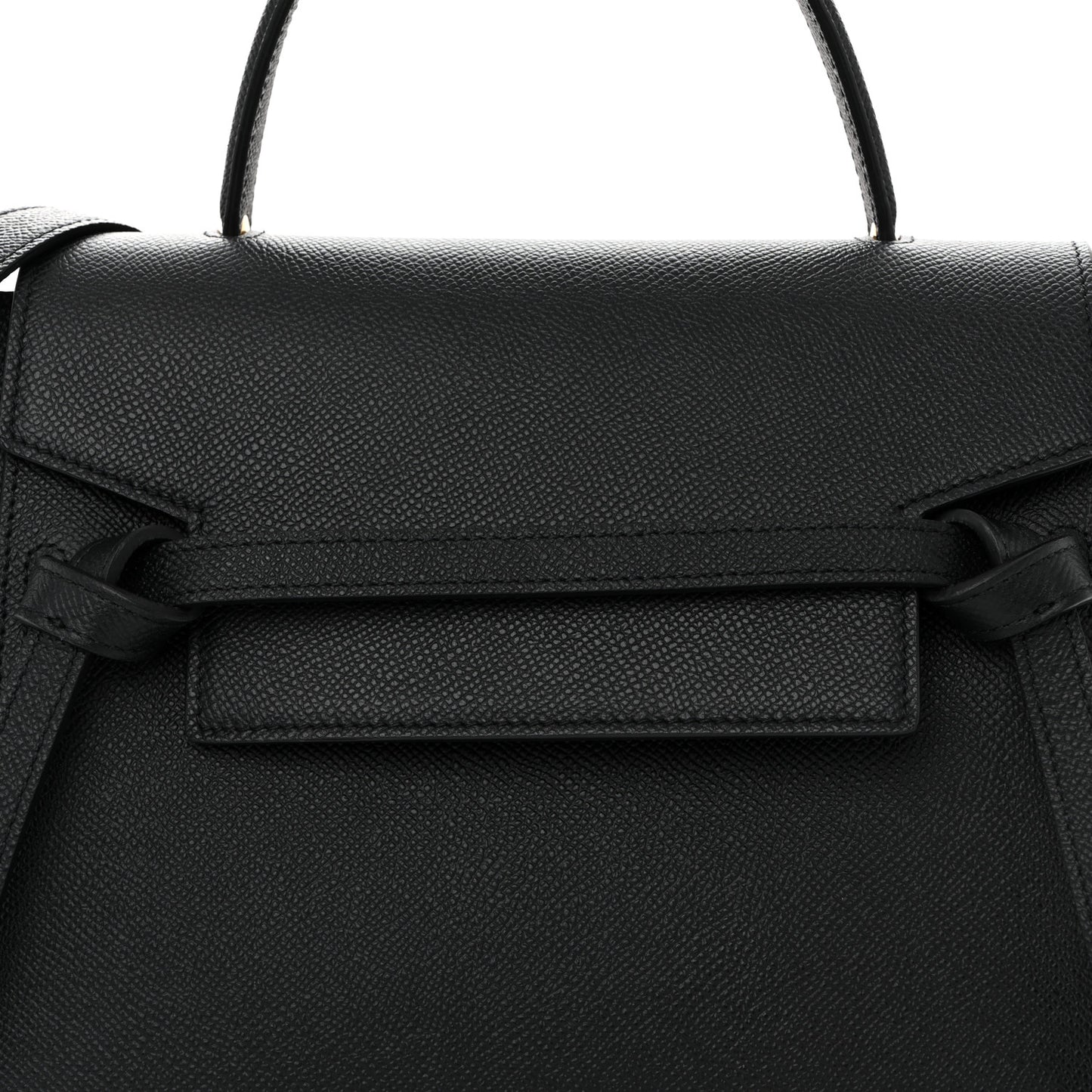 Grained Calfskin Micro Belt Bag Black