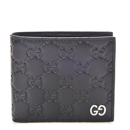 Gucci Guccissima Signature Dorian Bi-Fold Wallet Black 1 of 8