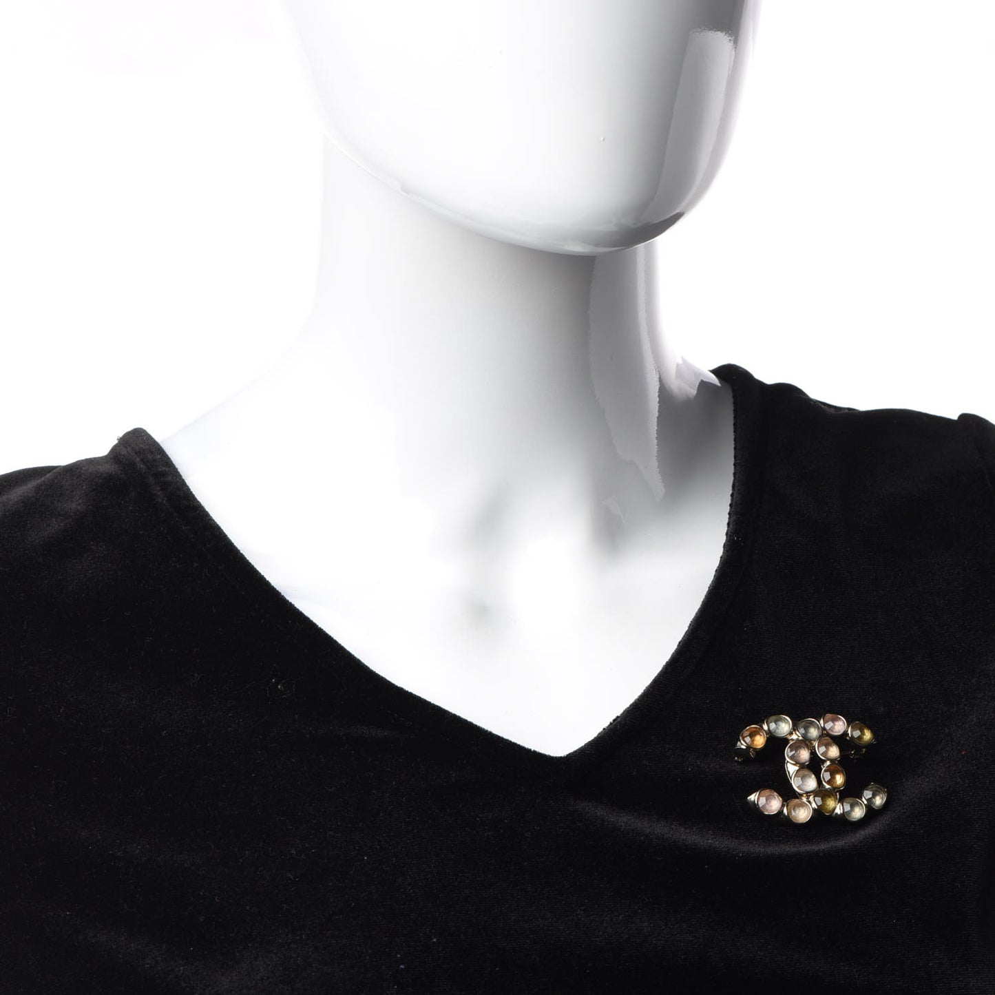 Resin CC Brooch Gold