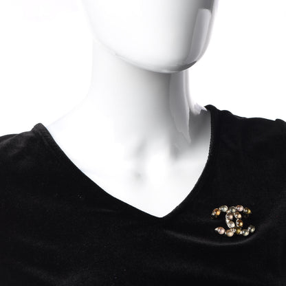 Chanel Resin CC Brooch Gold 2 of 6