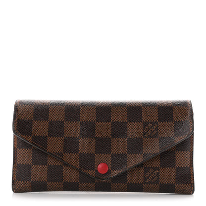 Louis Vuitton Damier Ebene Josephine Wallet Red 1 of 10