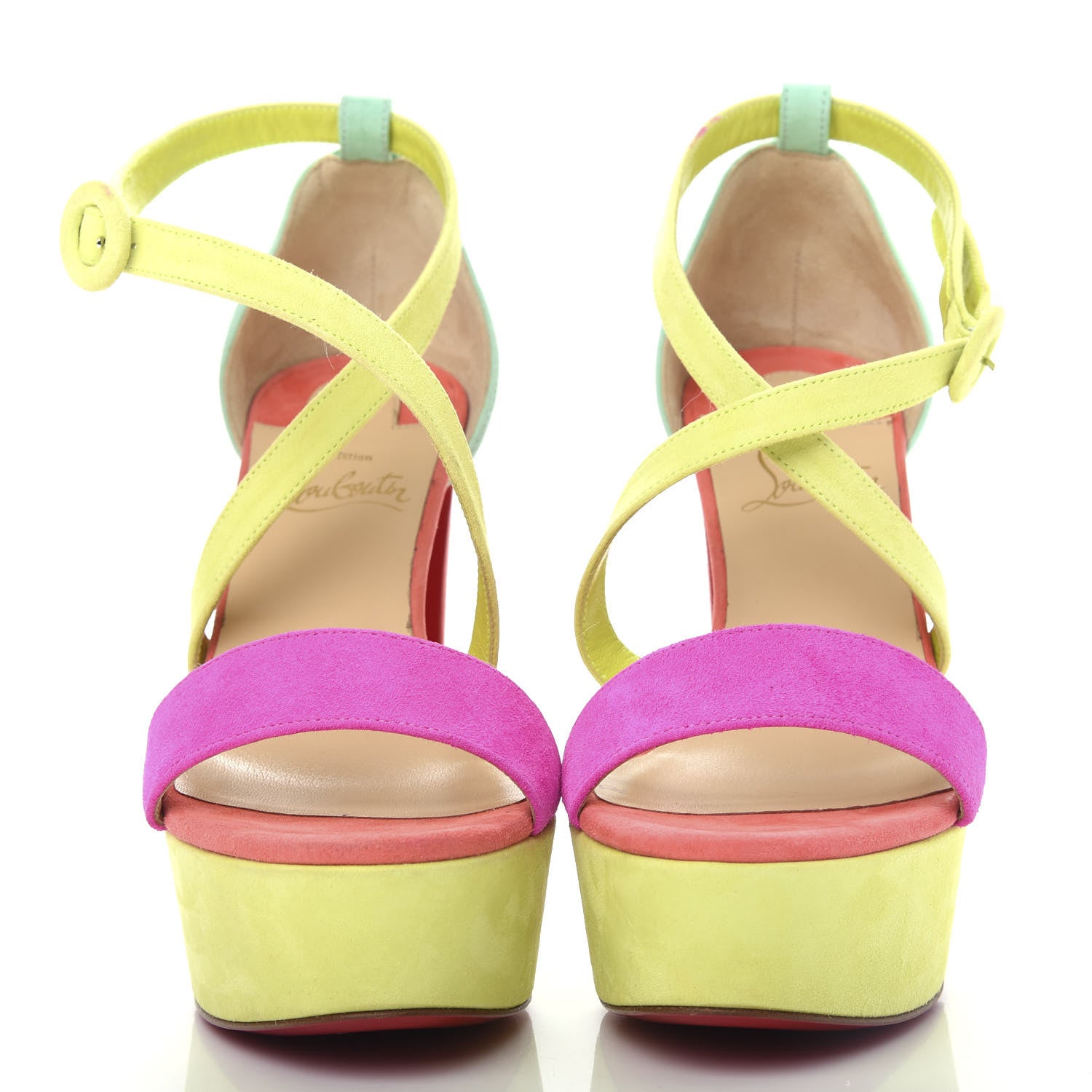 Christian Louboutin Veau Velours Loubi Bee Alta 130 Sandals 35 Multicolor 2 of 13