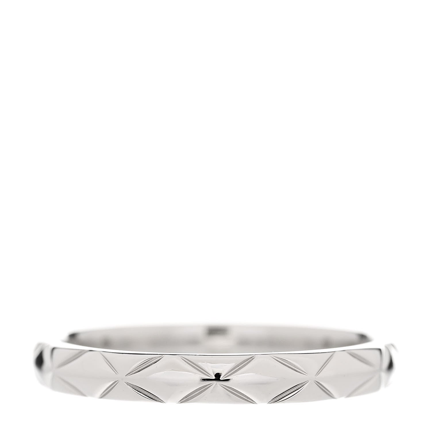 Chanel Platinum Small Matelasse Ring 49 5 3 of 6