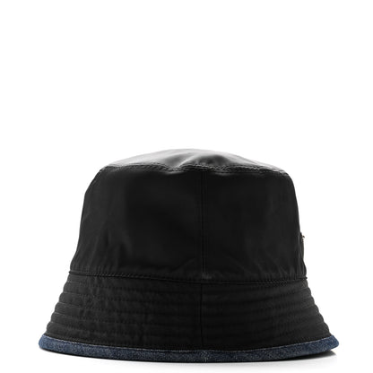 Prada Denim Re-Nylon Reversible Bucket Hat Blue Black 12 of 14