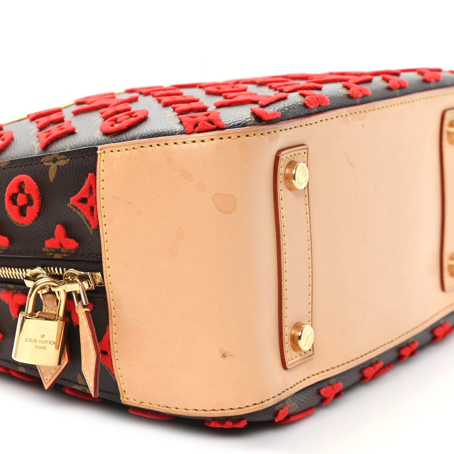 Monogram Tuffetage Deauville Cube Red