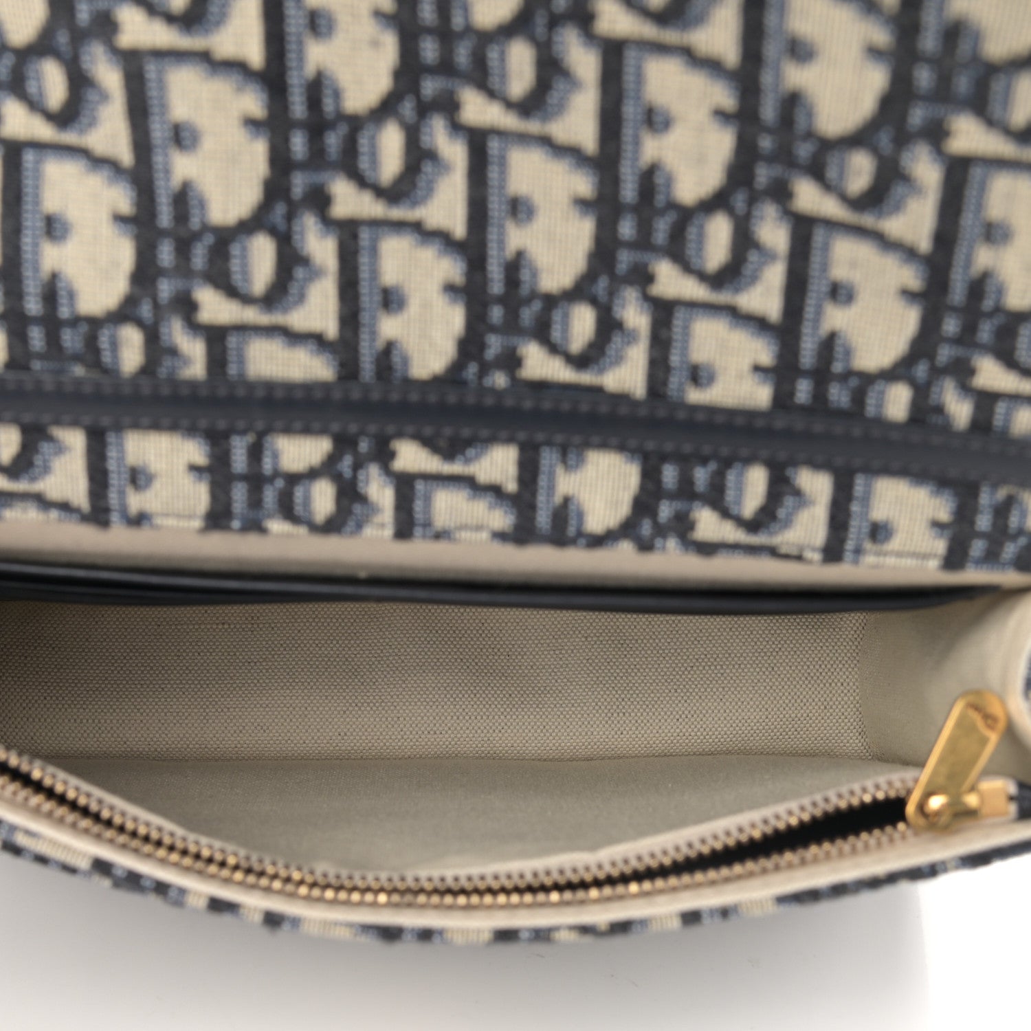 Christian Dior Oblique Saddle Chain Pouch Blue 4 of 9